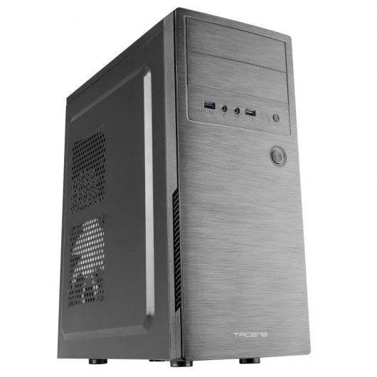 tacens initiox caja semitorre atx, micro atx, mini itx tamaño hdd 2.5", 3.5", 5.25" usb a 2.0, usb a 3.0 y audio 1 ventiador 120mm instalado