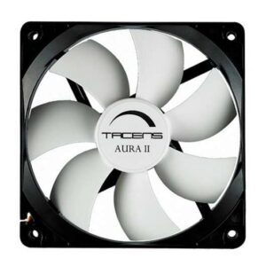tacens aura ii ventilador 80mm carcasa negra, aspas blancas velocidad max. 1500rpm