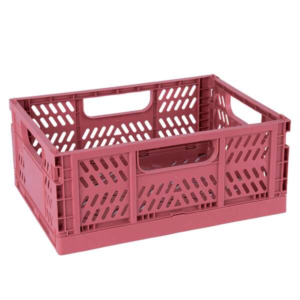 apli up north pack de 2 cajas de plastico plegables y apilables tamaño 290x210x120mm ideal para herramientas, juguetes, colada etc... color rosa