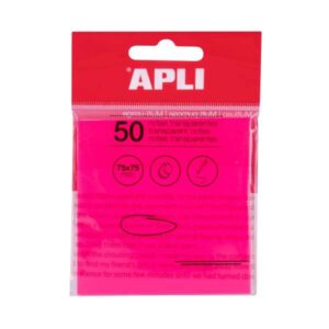 apli notas adhesivas transparentes bloc 50 hojas 75x75mm para anotar sin perder la visibilidad del texto o la imagen resistentes al agua color rosa