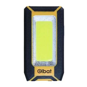 elbat linterna led recargable gancho e iman cob 8w 500lm color negro