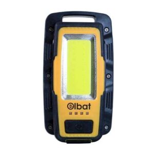 elbat linterna led recargable gancho e iman cob 8w 600lm color negro