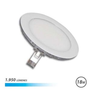 elbat downlight empotrar ultraplano led luz fria 18w 1950lm diseño de bajo perfil blanco frio