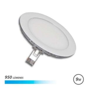 elbat downlight empotrar ultraplano led 9w 950lm luz fria diseño de bajo perfil facil instalacion color blanco