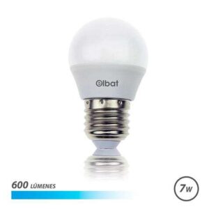 elbat bombilla led g45 7w 600lm e27 luz fria ahorro de energia larga vida util bajo consumo color blanco