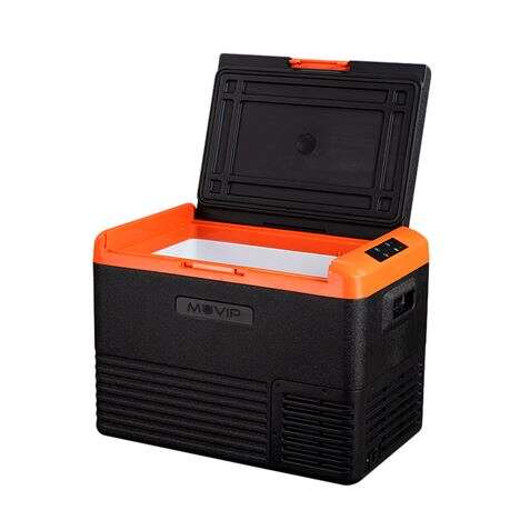 muvip nevera de compresor portatil 50l proteccion bateria vehiculo temperatura 20º/+20º conexion 12/24/220v consumo 70w compresor silencioso control bluetooth color gris