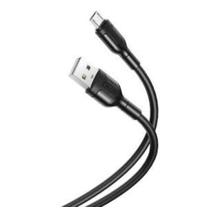 xo cable de carga y transmision de datos longitud 1m conector micro usb silicona suave y duradera alta velocidad 5v, 21a color negro