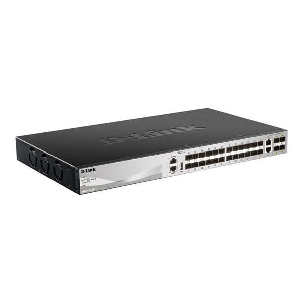 d link switch gestionable l3 24 puertos gigabite poe 370w + 2 puertos 10g + 4 puertos 10g sfp+