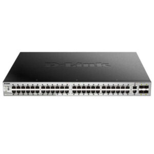 d link switch gestionable l3 48 puertos gigabite poe 370w + 2 puertos 10g + 4 puertos 10g sfp+