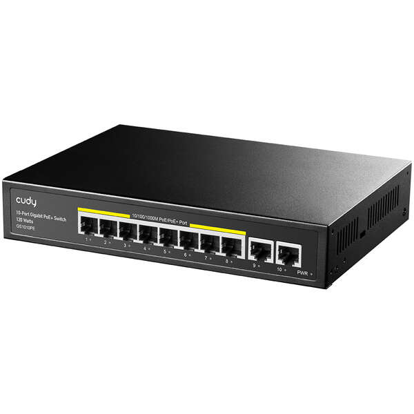 cudy gs1010pe switch gigabit poe+ de 10 puertos