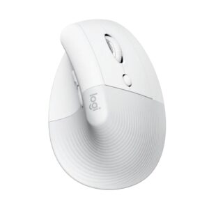 logitech lift raton vertical bluetooth e inalambrico usb 4000dpi 5 botones uso diestro color blanco