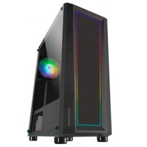 mars gaming mc art caja semitorre atx, micro atx, mini itx frontal y lateral cristal templado en los que podras crear tus diseños iluminacion frgb usb a 3.0, usb a 2.0 y audio 1 ventilador 120mm frgb incluido soporta refrigeracion liquida
