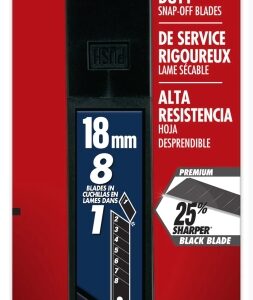 olfa pack de 10 cuchillas de negras para cuters 18mm acero al carbono un 25% mas afiladas 8 segmentos