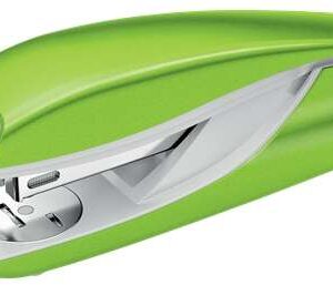 petrus 635 wow grapadora metalica + caja de 200 grapas hasta 30 hojas extraegrapas integrado grapado cerrado, abierto y clavado color verde metalizado