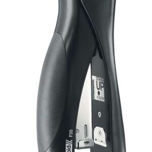rapid ultimate f20 grapadora vertical hasta 20 hojas para grapas 24/6 y 26/6 grapado cerrado y clavado color negro