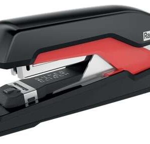 rapid supreme so60 grapadora de sobremesa hasta 60 hojas para grapas 24/6 8+, 26/6 8+ grapado plano color negro/rojo