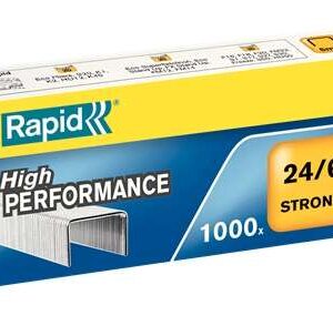 rapid strong caja de 1000 grapas 24/6 hasta 30 hojas alambre reforzado galvanizado patilla de 6mm