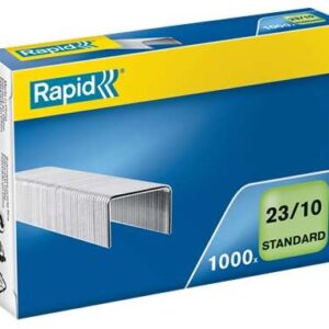 rapid caja de 1000 grapas 23/10 de 40 a 70 hojas alambre galvanizado patilla de 10mm