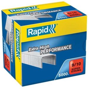 rapid super strong caja de 5000 grapas 9/10 de 40 a 70 hojas alambre galvanizado superreforzado patilla de 10mm