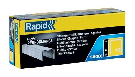 rapid caja de 5000 grapas nº13 alambre duro de alto rendimiento patilla de 6mm