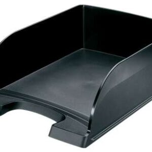 leitz plus jumbo bandeja portadocumentos de gran capacidad formato vertical a4 hasta 8uds apilables color negro