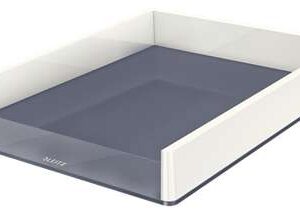 leitz wow bandeja de sobremesa portadocumentos formato a4 color blanco/gris