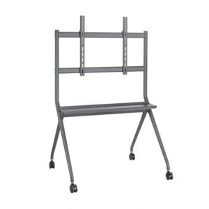 aisens soporte de suelo pro para pantallas interactivas/tv de 50 a 86" bandeja multiusos peso max. 120kg color negro