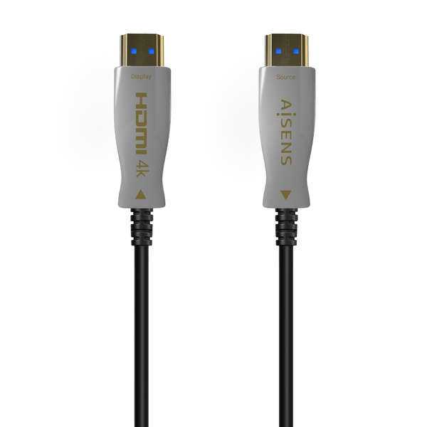 aisens cable hdmi v2.0 aoc premium alta velocidad / hec 4k@60hz 4:4:4 18gbps a/m a/m 100m color negro