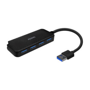 aisens hub usb 3.0 tipo a/m 4x tipo a/h 15cm color negro