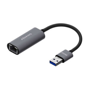 aisens conversor usb 3.0 a ethernet gigabit 10/100/1000 mbps 15cm color gris