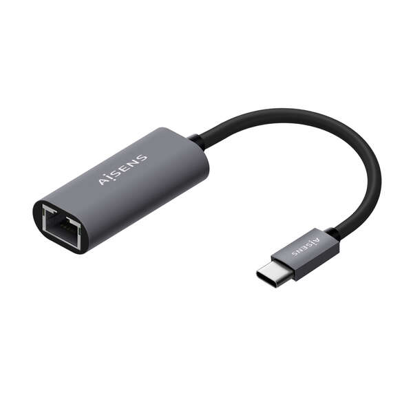 aisens conversor usb3.1 gen1 usb c a ethernet gigabit 10/100/1000 mbps 15cm color gris