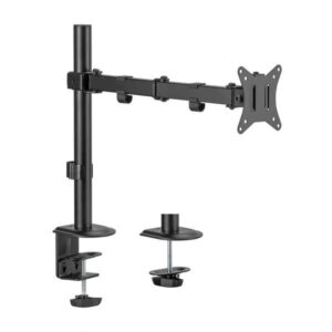 aisens soporte de mesa eco giratorio e inclinable para monitor/tv 9kg (3 pivotes 1 brazo) de 17 32 color negro