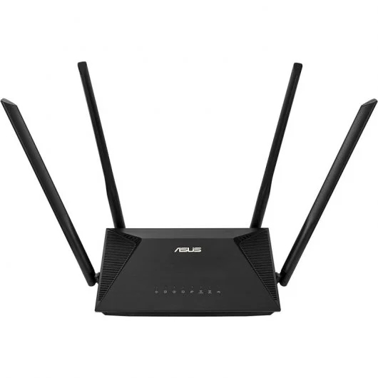 asus rt ax53u router ax1800 wifi 6 dual band hasta 1800mbps 3 puertos rj45 lan, 1 puerto rj45 wan y 1 puerto usb 2.0 4 antenas externas
