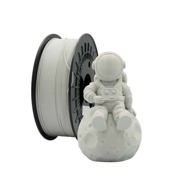 filamento 3d pla diametro 1.75mm bobina 1kg color gris claro
