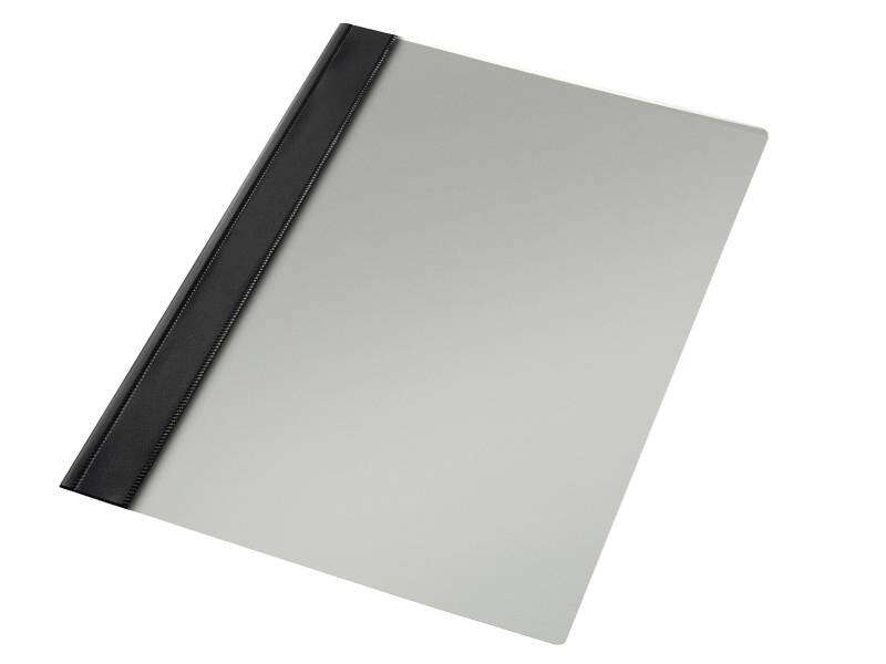 esselte pack de 50 dossieres con fastener tamaño folio 150 micras pvc rigido mecanismo metalico color negro
