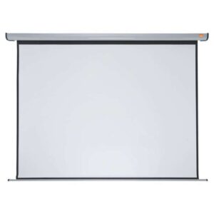 nobo pantalla de proyeccion electrica para pared 2400 × 1800mm montaje en pared control remoto superficie blanca mate color blanco