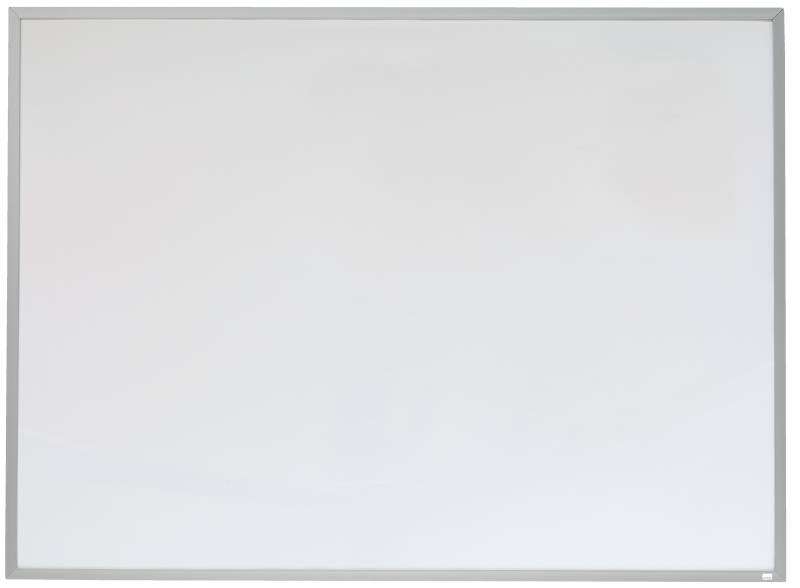 nobo pizarra blanca magnetica pequeña con marco de aluminio 585x430mm borrado en seco almohadillas adhesivas ideal para oficinas y espacios familiares incluye rotuladores, imanes y borrador compacto en color surtido color blanco