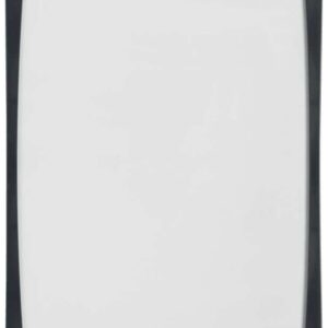 nobo mini pizarra magnetica con marco arqueado 215x280 elegante diseño plateado y negro almohadillas adhesivas e imanes incluidos blanco
