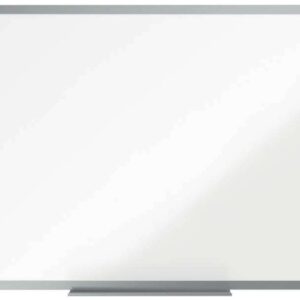 nobo essence pizarra magnetica de acero vitrificado 600x450mm montaje en esquinas blanco