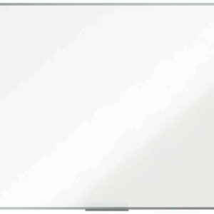 nobo essence pizarra magnetica de acero vitrificado 1800x1200mm montaje en esquinas superficie de borrado superior color blanco