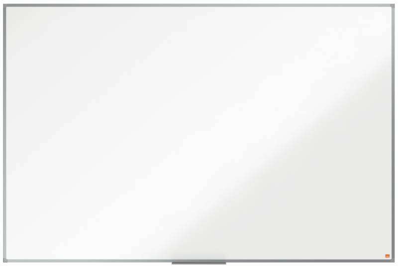 nobo essence pizarra magnetica de acero vitrificado 1800x1200mm montaje en esquinas superficie de borrado superior color blanco