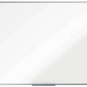 nobo essence pizarra magnetica de acero vitrificado 1200x900mm montaje en esquinas superficie de borrado superior color blanco