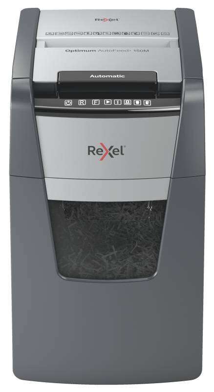 rexel optimum autofeed 150m destructora automatica de microcorte alimentacion automatica de hasta 150 hojas a4 clasificacion de seguridad p 5 negro