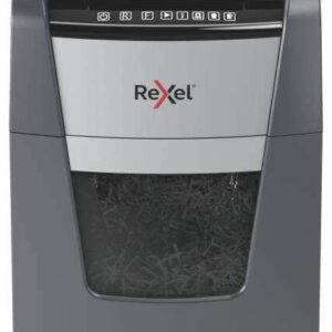 rexel optimum autofeed 150x destructora automatica de corte en particulas p 4 autolimentacion de 150 hojas, manual de 8 hojas papelera de 44l tecnologia anti atascos color gris