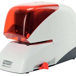 rapid grapadora electrica supreme r5050e 50 hojas carga de cartucho duradera plata/naranja