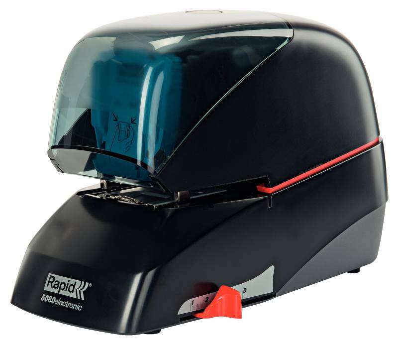 rapid grapadora electrica supreme r5080e 80 hojas carga de cartucho duradera negro