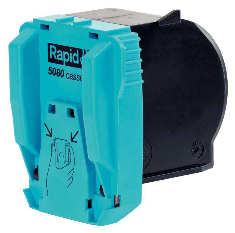 rapid cartucho de grapas r5080 grapa hasta 80 hojas de papel carga facil patentado color negro