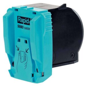 rapid cartucho de grapas r5080 grapa hasta 80 hojas de papel carga facil patentado color negro