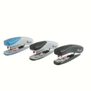 rexel bambi mini grapadora metalica + caja de 1.500 grapas nº25 grapa hasta 12 hojas acabado de tacto suave 3 colores surtidos
