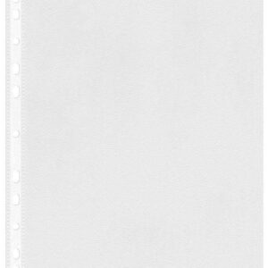 esselte pack de 100 fundas multitaladro a4 0,07mm abertura superior 11 taladros acabado rugoso transparente